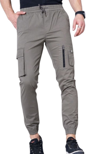Grey Pleated Essential Trouser