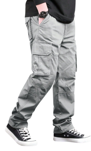 Grey Pleated Essential Trouser